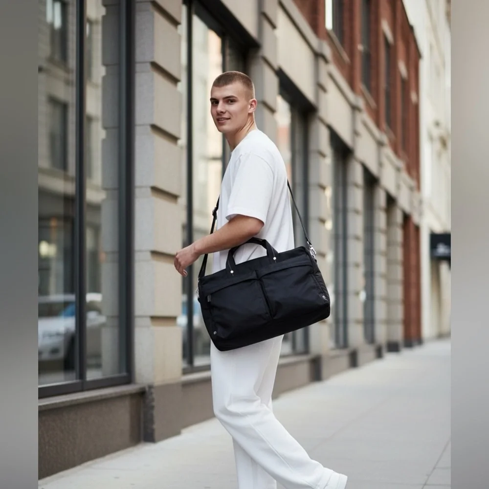 Coach Men’s Black Nylon Travel Tote